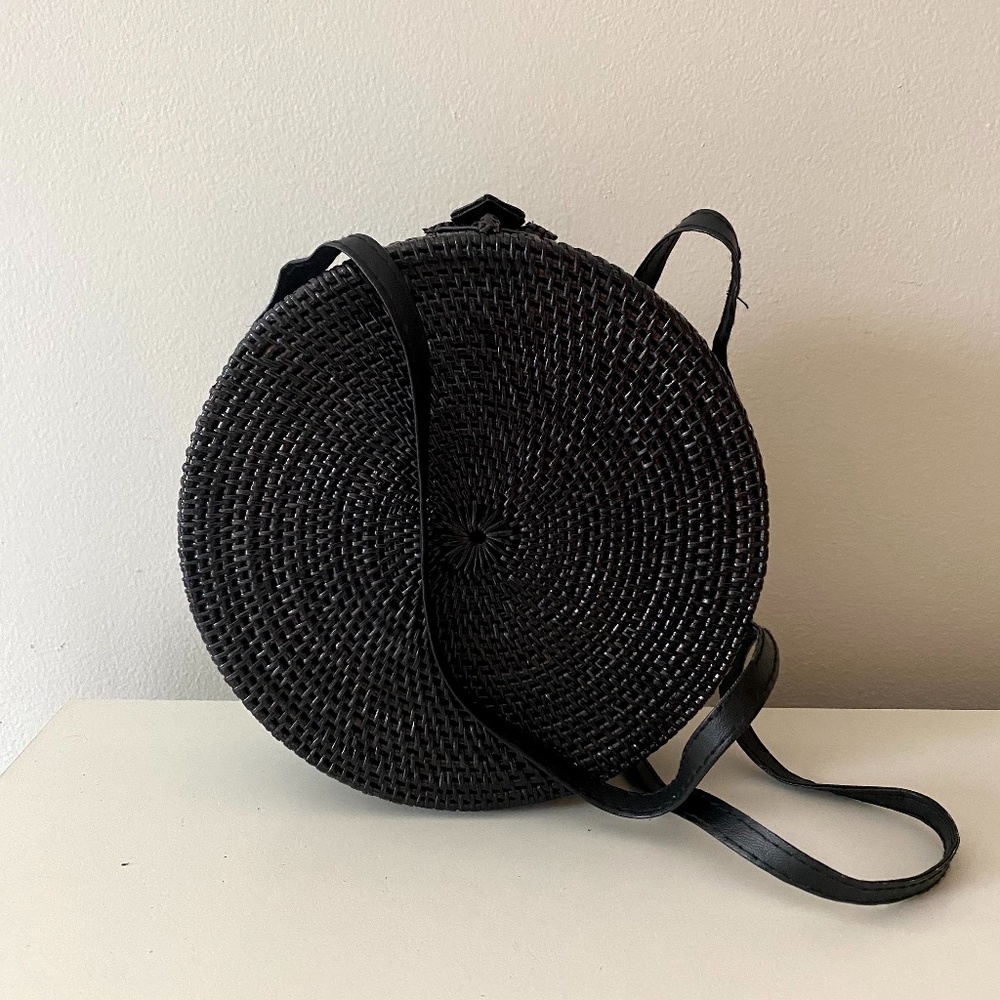 Free People Hartwood House Sol Rattan Woven Bag